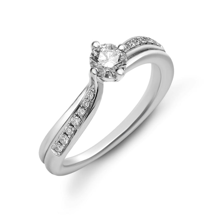 Solitaire Croisé serti