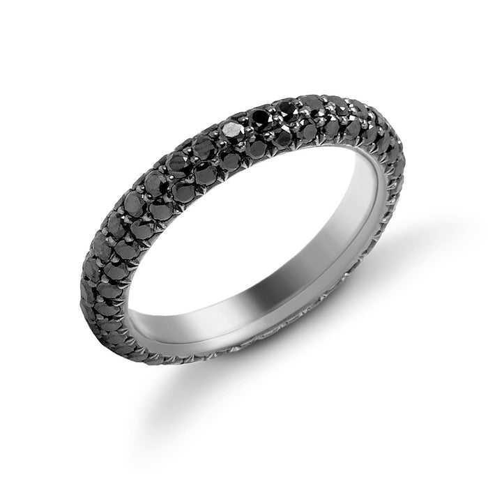 Alliance Jonc de Diamants Noirs