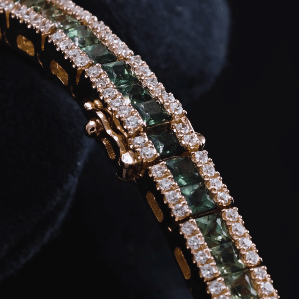 Bracelet Rainbow de Saphirs & Diamants - Daniel de Guy