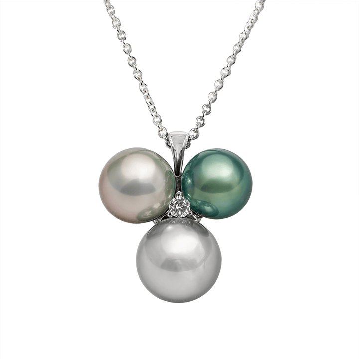 pendentif avec 3 perles de Tahiti - Daniel de Guy