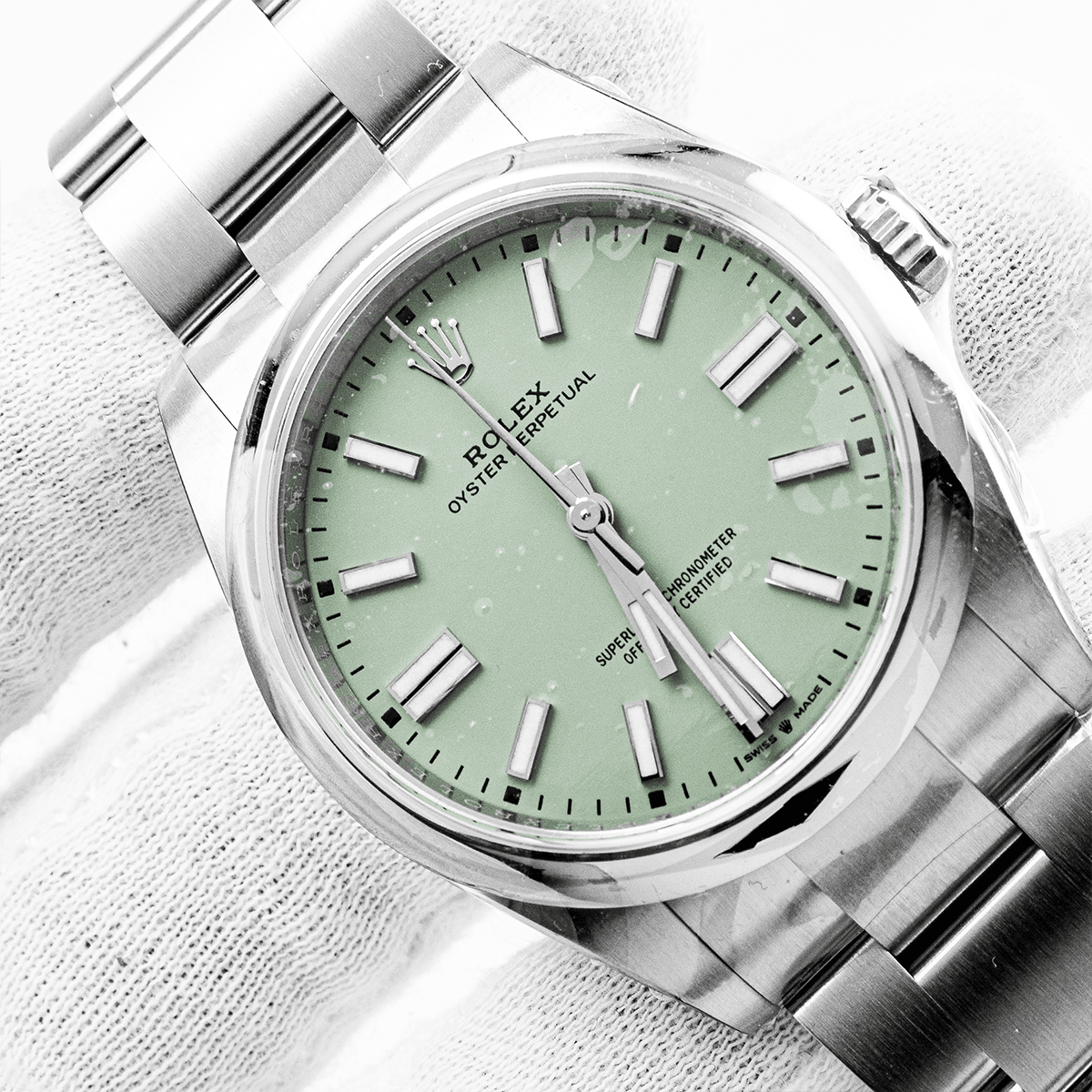 Montre Oyster Perpetual 41mm Pistacchio Neuve - Daniel de Guy