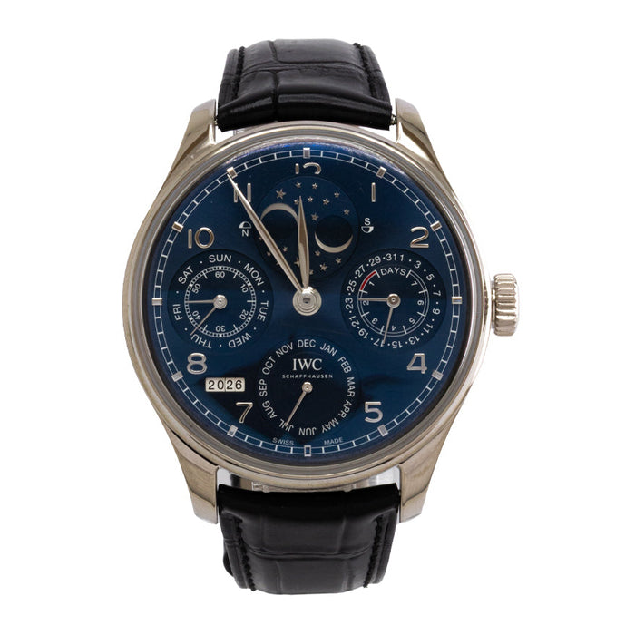 IWC Portugaise Perpetual Calendar Or Gris 18k Occasion