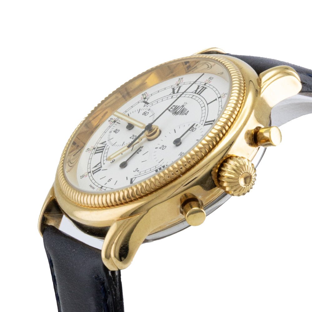 Montre Lemania Vintage Chronographe Plaquée or jaune Mecc - Daniel de Guy