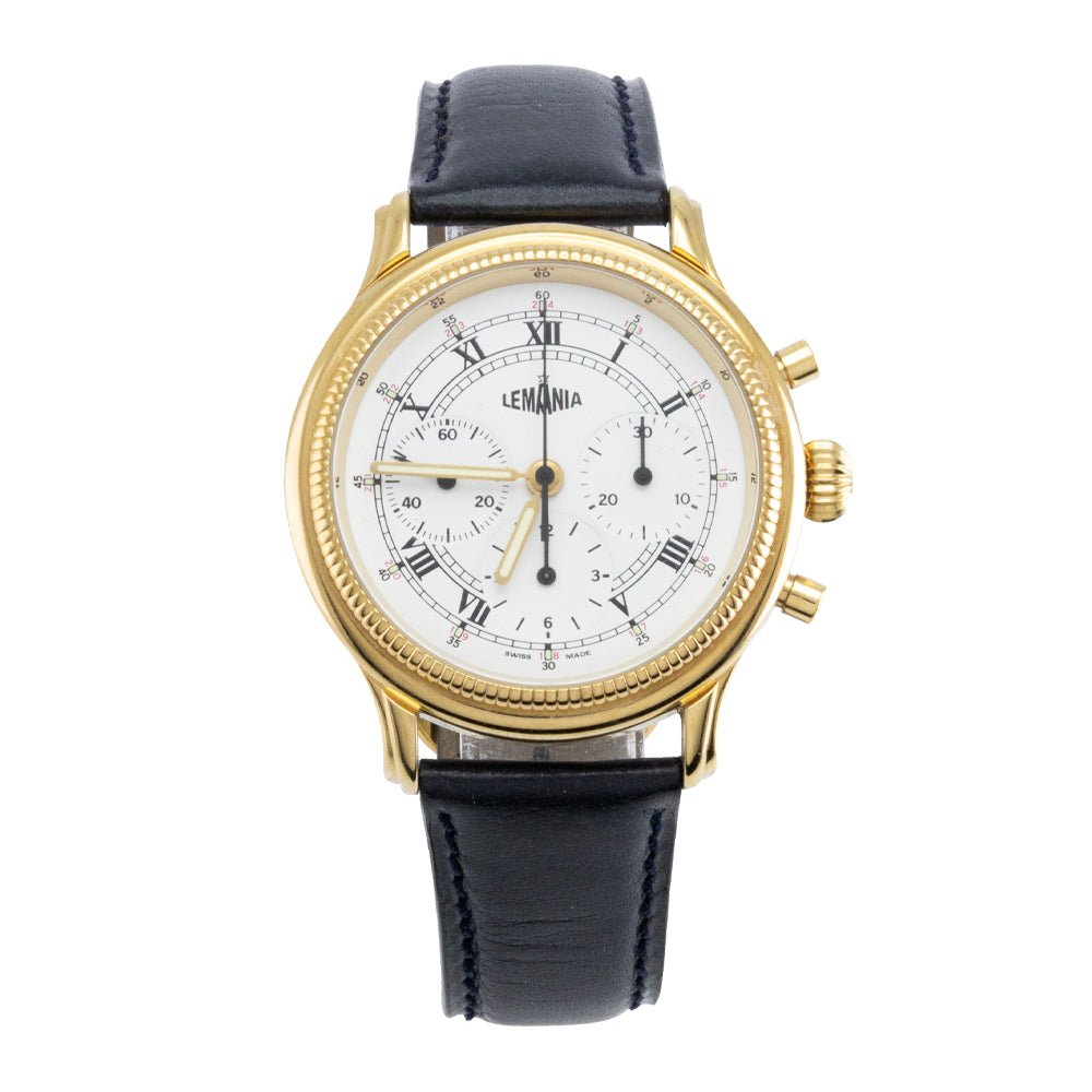 Montre Lemania Vintage Chronographe Plaquée or jaune Mecc - Daniel de Guy