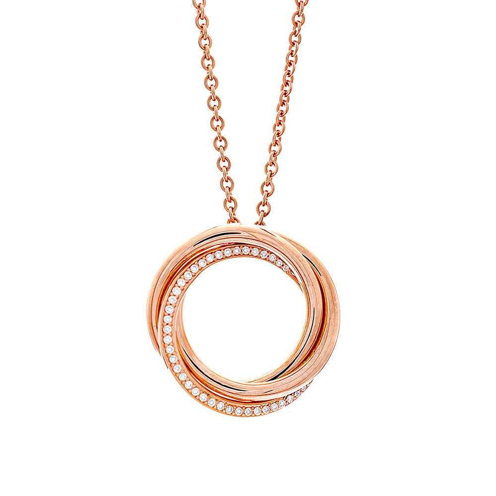 Collier auréole or rose - Daniel de Guy