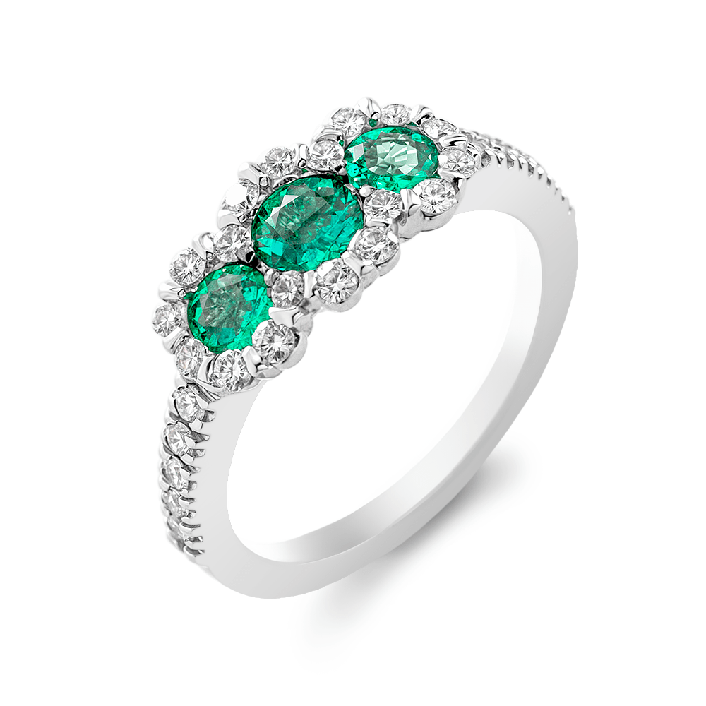 Bague Trilogie d' Emeraudes - Daniel de Guy