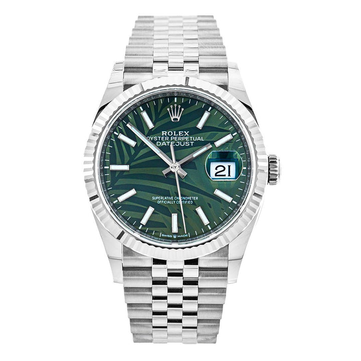 Rolex Datejust 36mm Neuve Verte Palm - Daniel de Guy