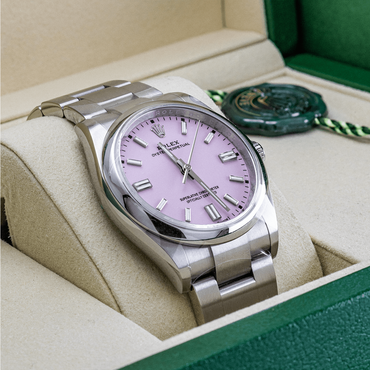 Rolex Oyster Perpetual 36mm Pink Neuve - Daniel de Guy