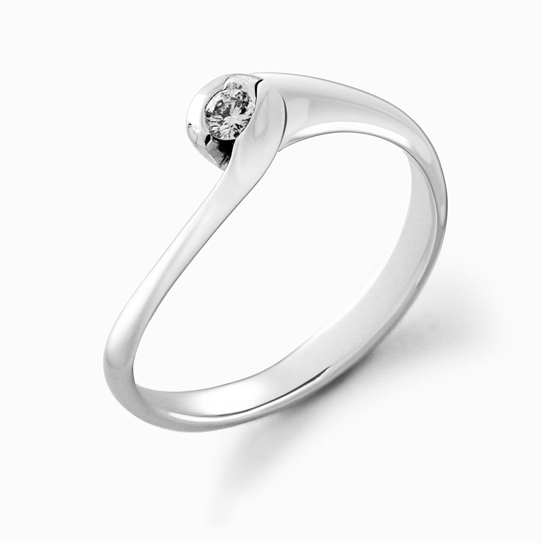 Solitaire 'Twist' Diamant - Daniel de Guy