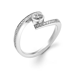 Solitaire 'Enjoy' Croisé Diamants