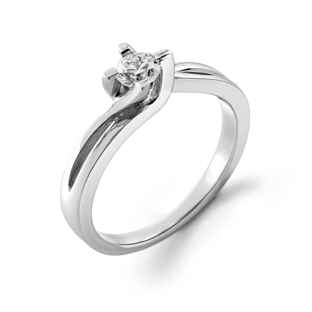 Solitaire 'Twist' Diamant - Daniel de Guy