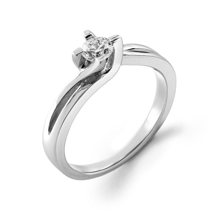 Solitaire 'Twist' Diamant - Daniel de Guy