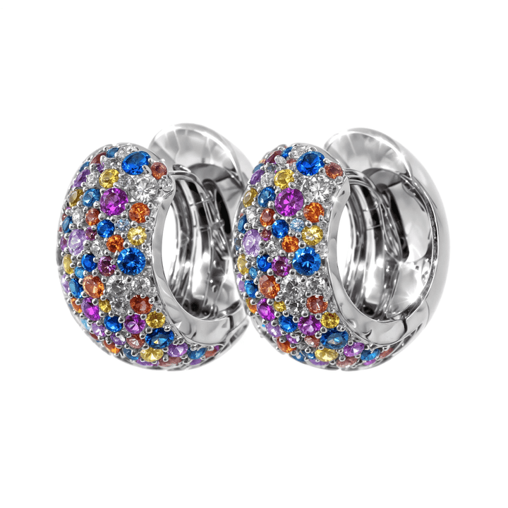 Boucles d'Oreilles PM Tutti Frutti Saphirs & Diamants - Daniel de Guy