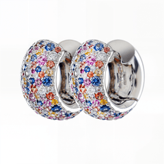 Boucles d'Oreilles Tutti Frutti Saphirs & Diamants