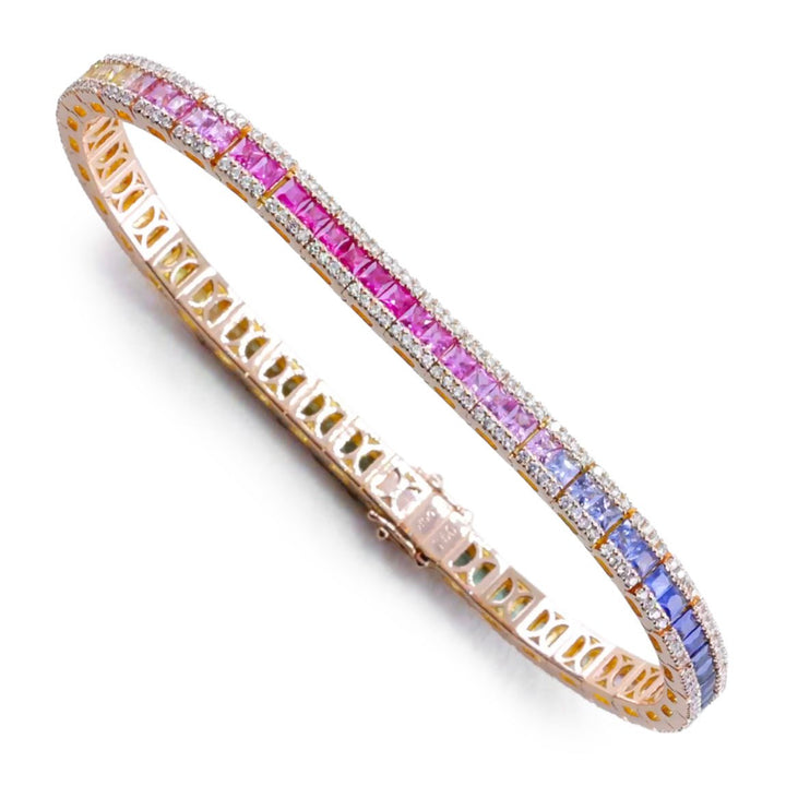 Bracelet Rainbow de Saphirs & Diamants - Daniel de Guy