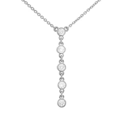 Collier solitaire tombant
