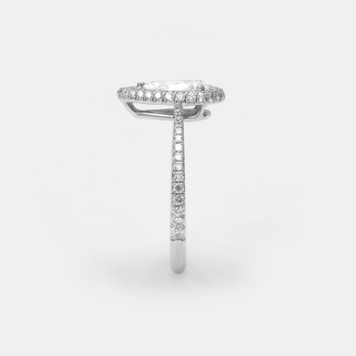 Solitaire 'ArtDeco' Grande Goutte Diamants - Daniel de Guy