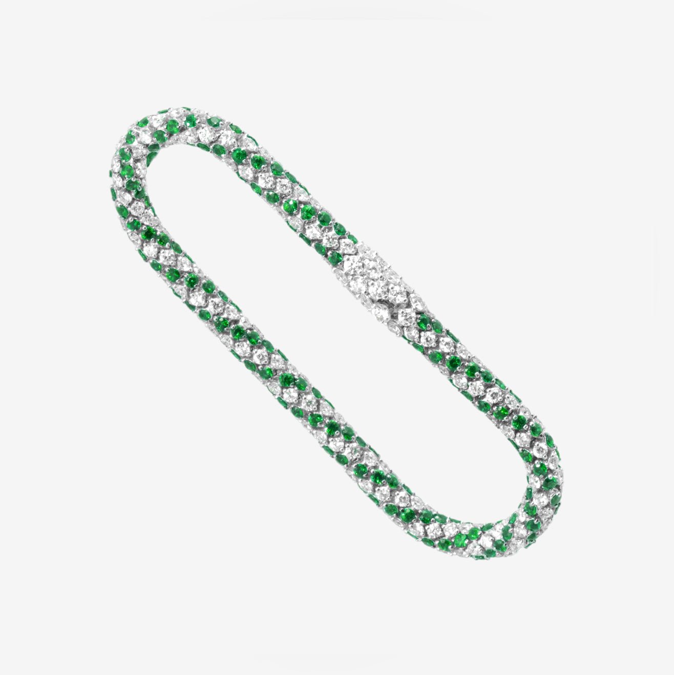 Bracelet Serpentin Diamants & Rubis GM - Daniel de Guy