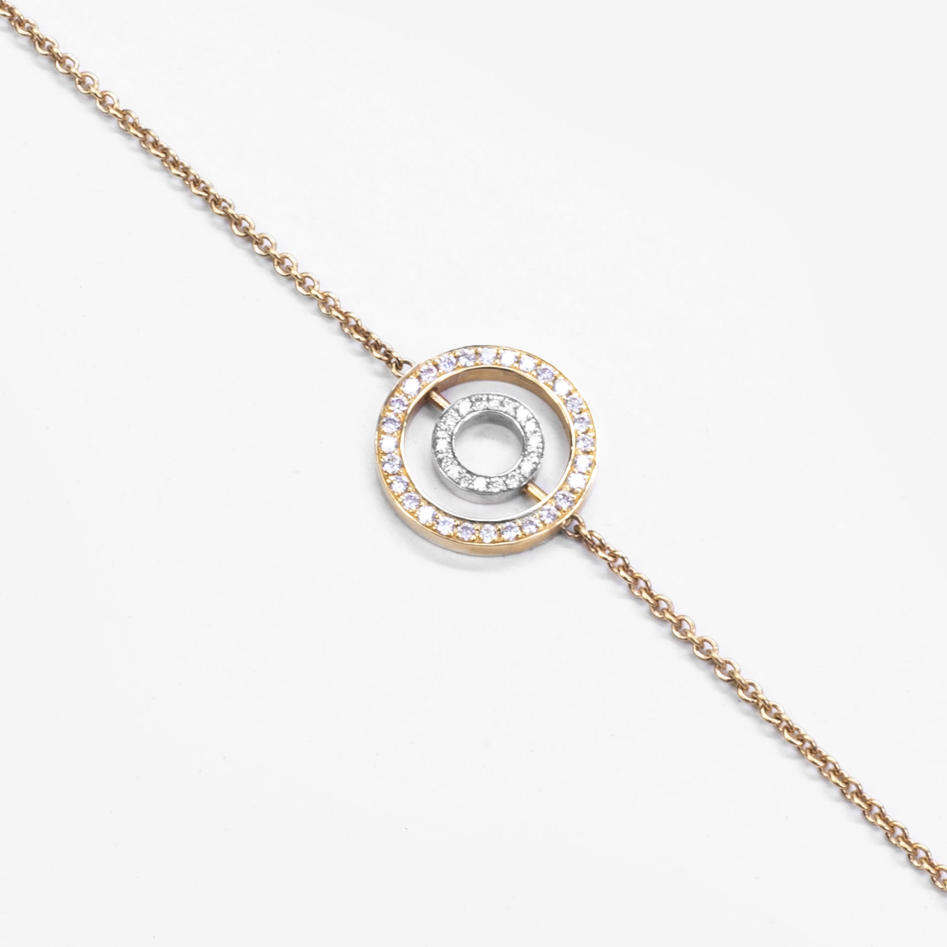 Bracelet "Cercle double diamants" - Daniel de Guy