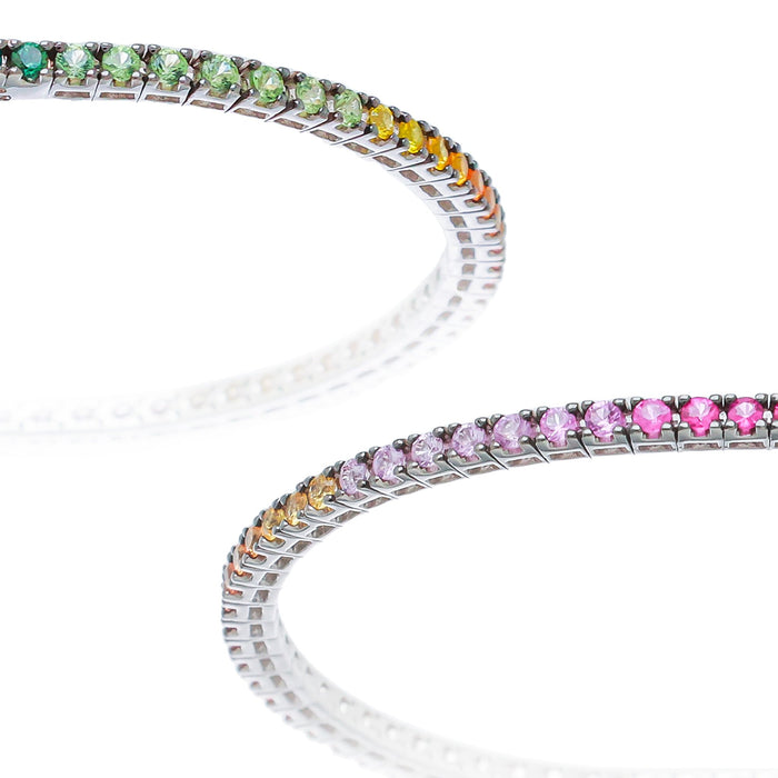 Bracelet or 18k Rainbow de Saphirs