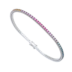 Bracelet or 18k Rainbow de Saphirs