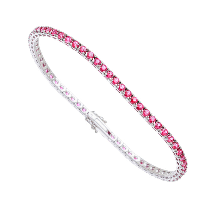 Bracelet Rivière de Rubis or gris 18k
