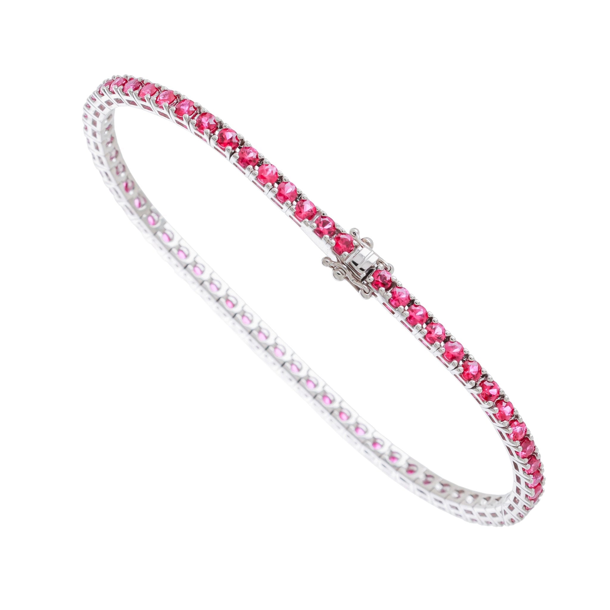 Bracelet Rivière de Rubis or gris 18k - Daniel de Guy