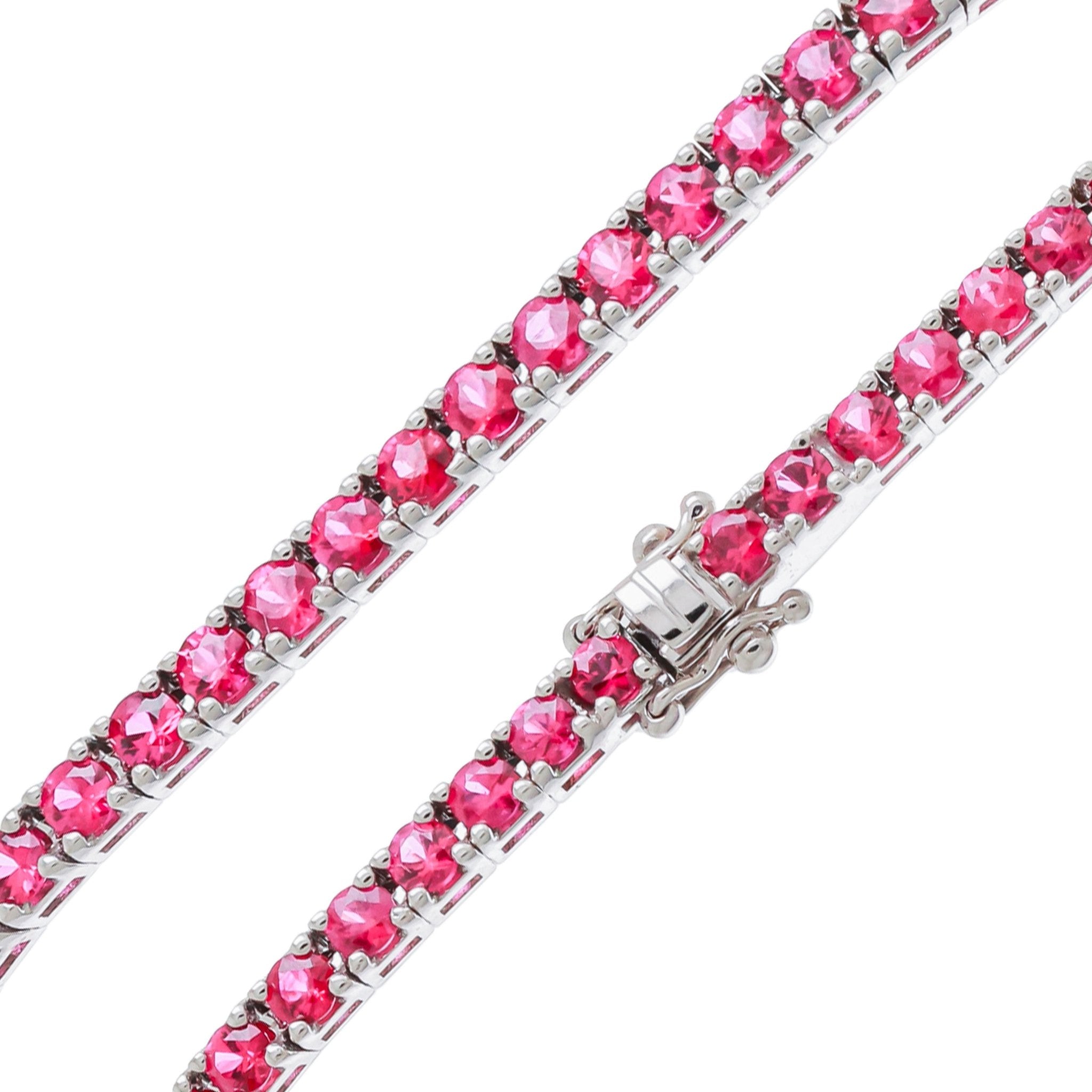 Bracelet Rivière de Rubis or gris 18k - Daniel de Guy