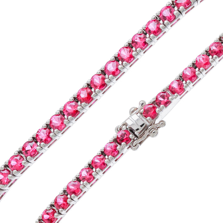 Bracelet Rivière de Rubis or gris 18k - Daniel de Guy