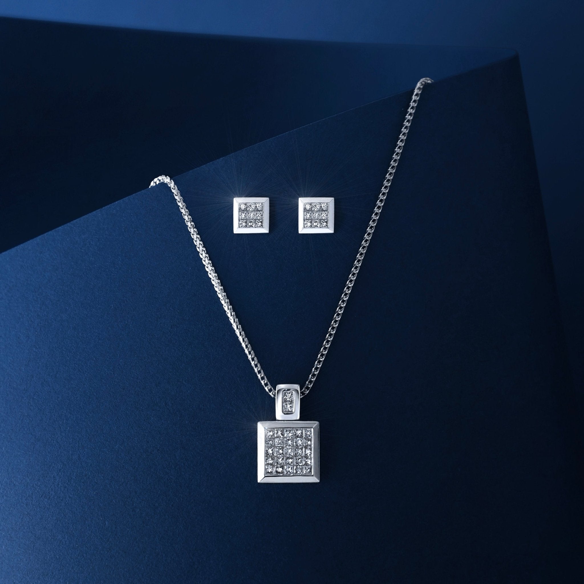 Collier Pendentif Pavé de diamant - Daniel de Guy