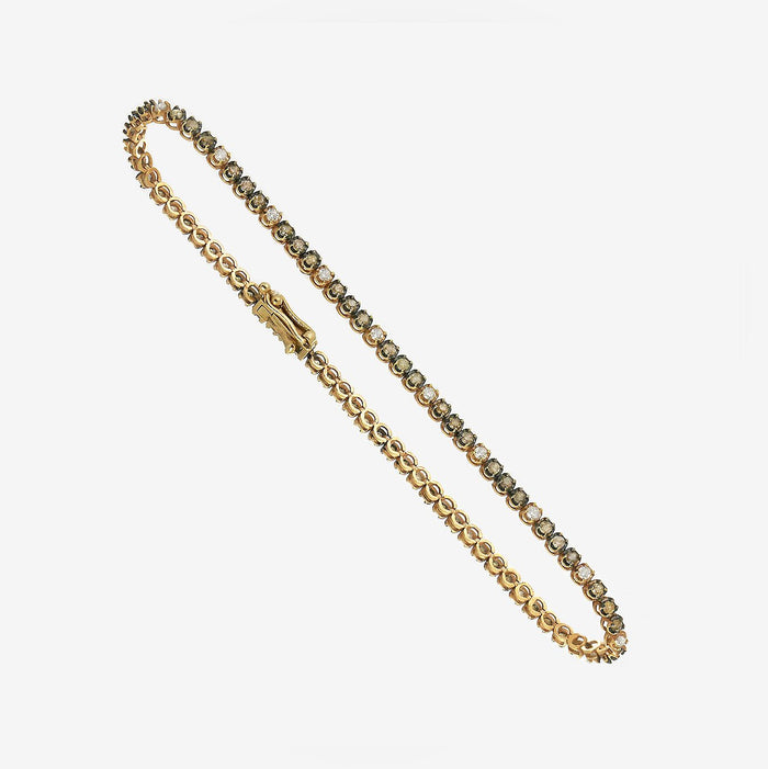 Mehrfarbiges Diamantarmband