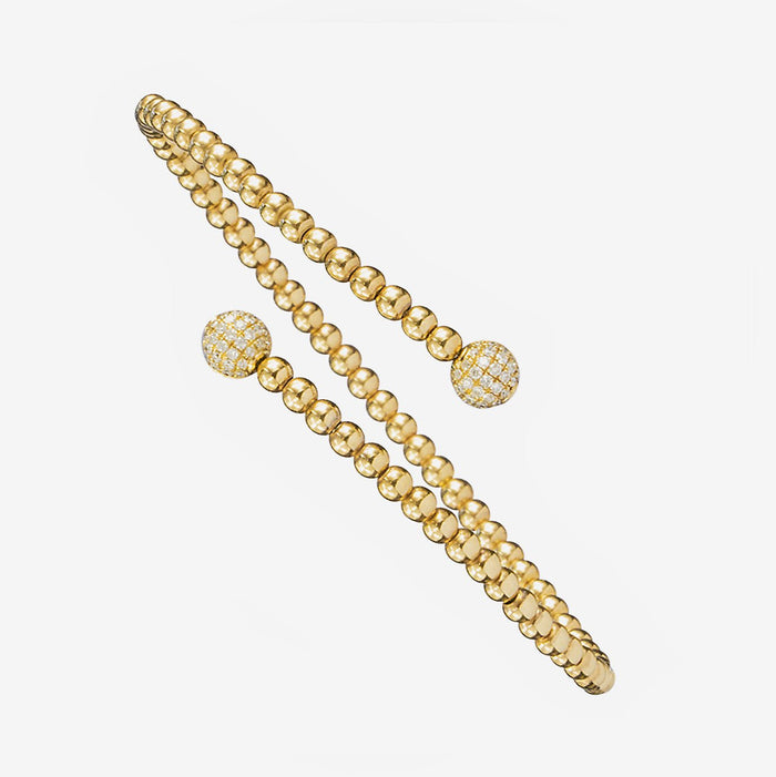 "Armband mit offenem Blasendiamantenkreuz"