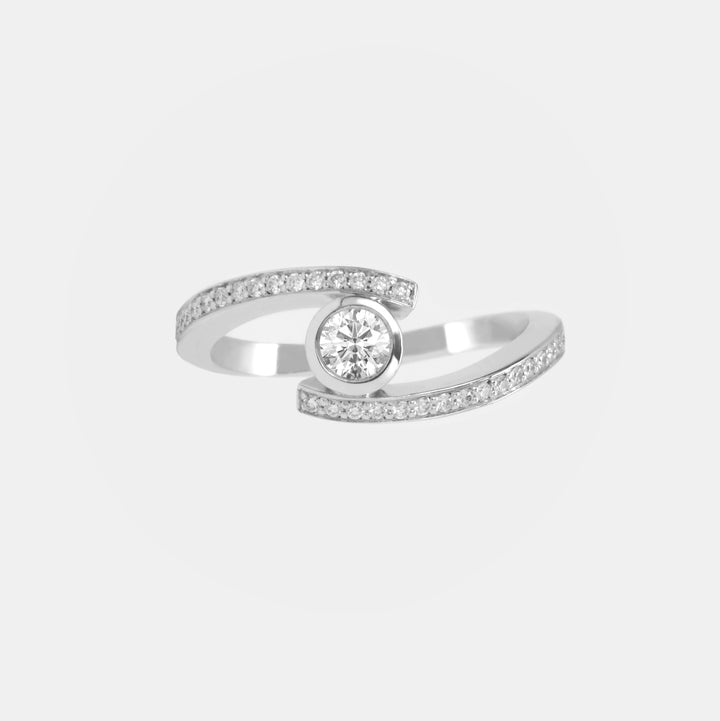 Solitaire 'Enjoy' Croisé Diamants - Daniel de Guy