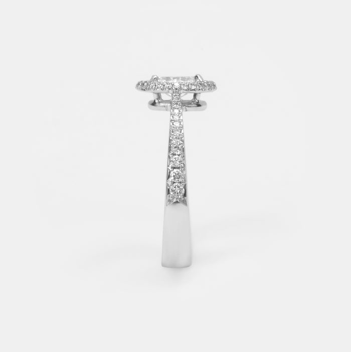 Solitaire 'ArtDeco' Diamant Ovale GM