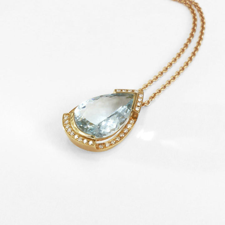 Pendentif avec une aigue - marine - Daniel de Guy