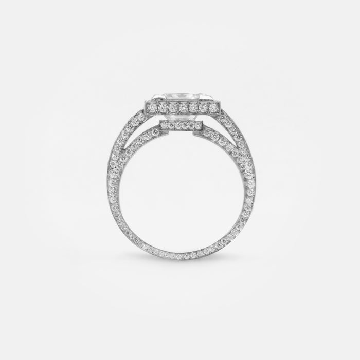 Solitaire 'ArtDeco' Diamants Princesse Full