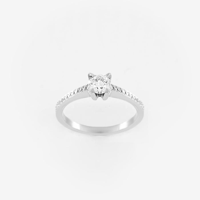 Solitaire'Pure Love' Square Diamants
