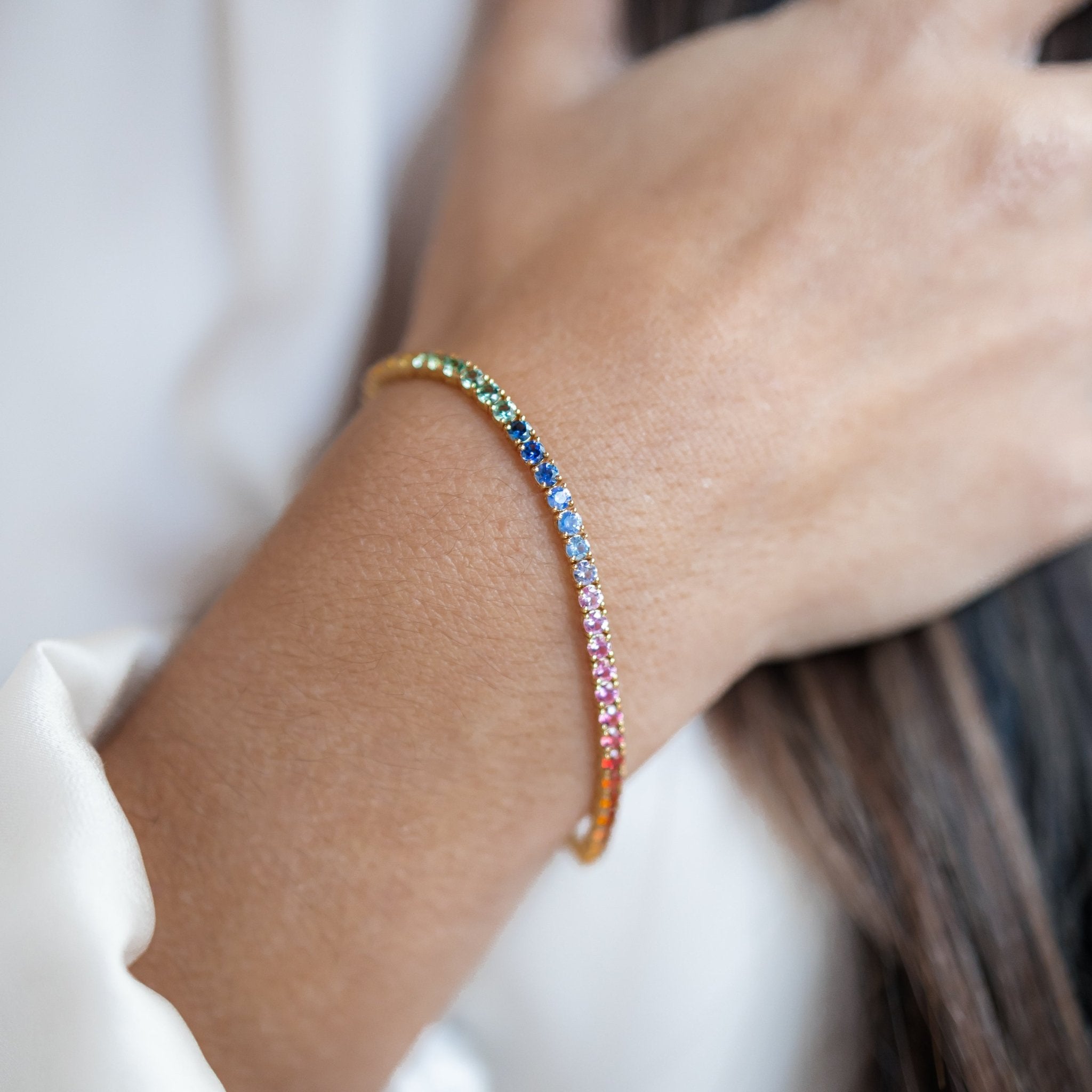 Bracelet multicolor Or jaune 18k - Daniel de Guy