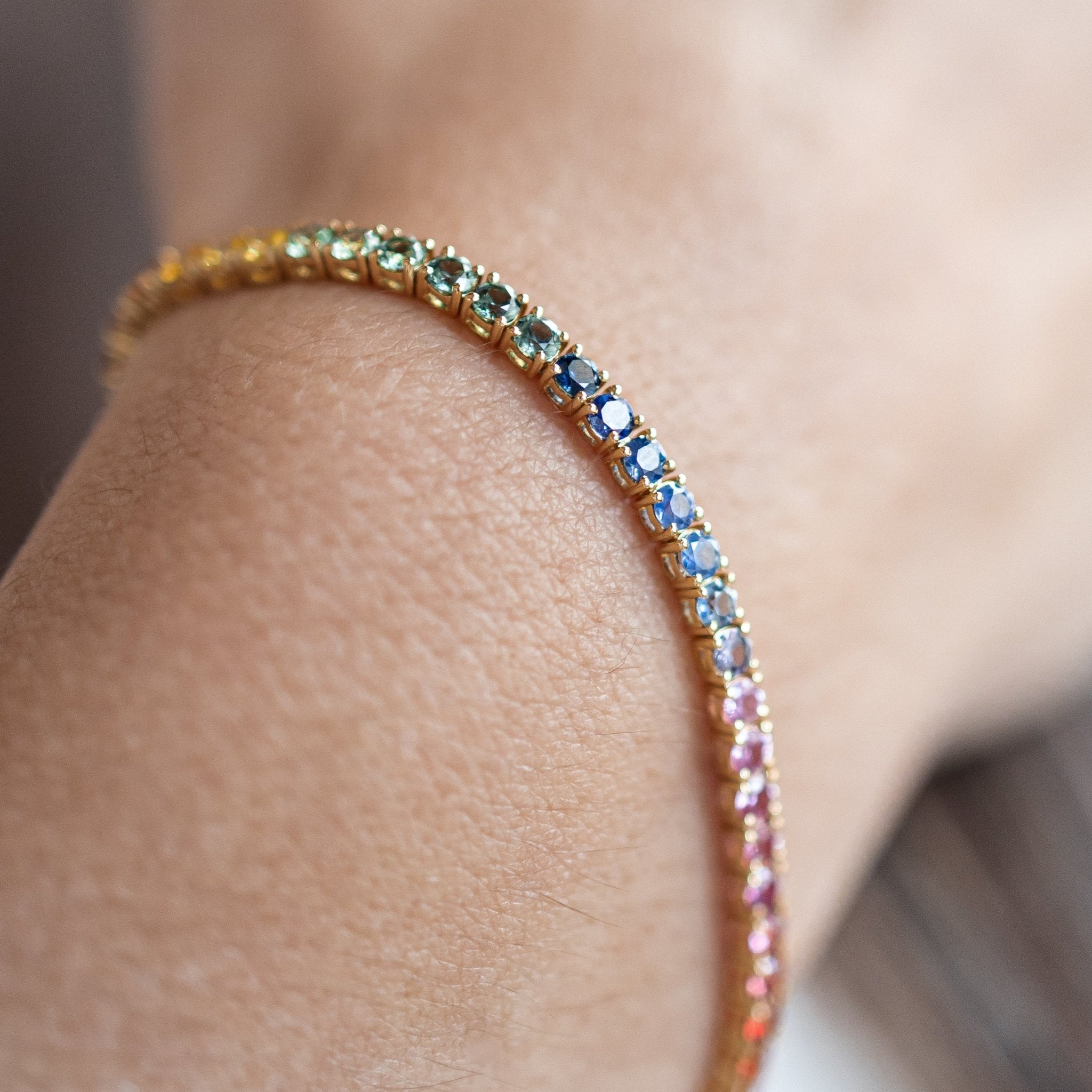 Bracelet multicolor Or jaune 18k - Daniel de Guy