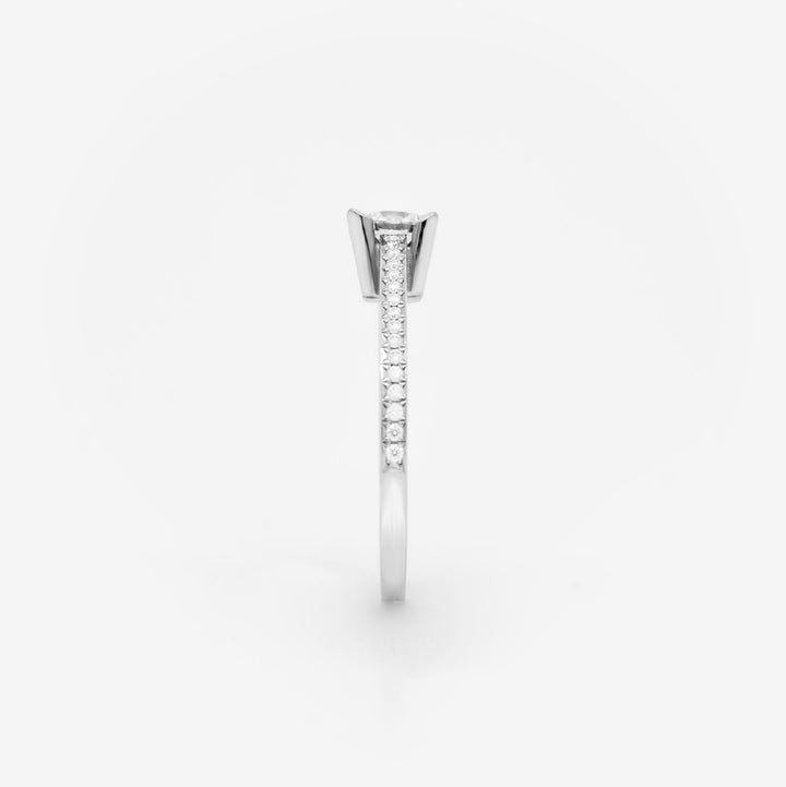 Solitaire'Pure Love' Square Diamants - Daniel de Guy