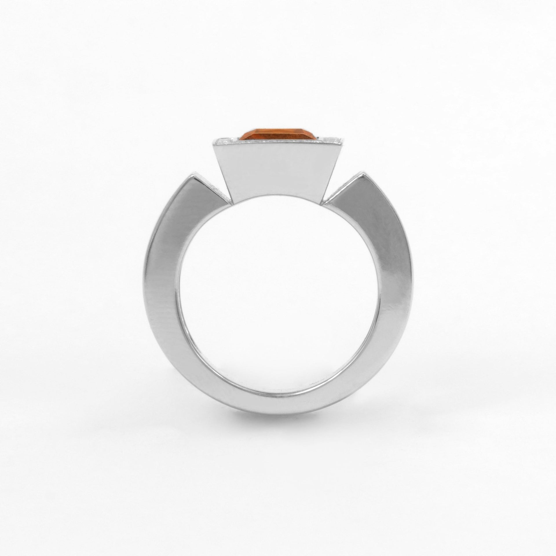 Bague grenat mandarine - Daniel de Guy