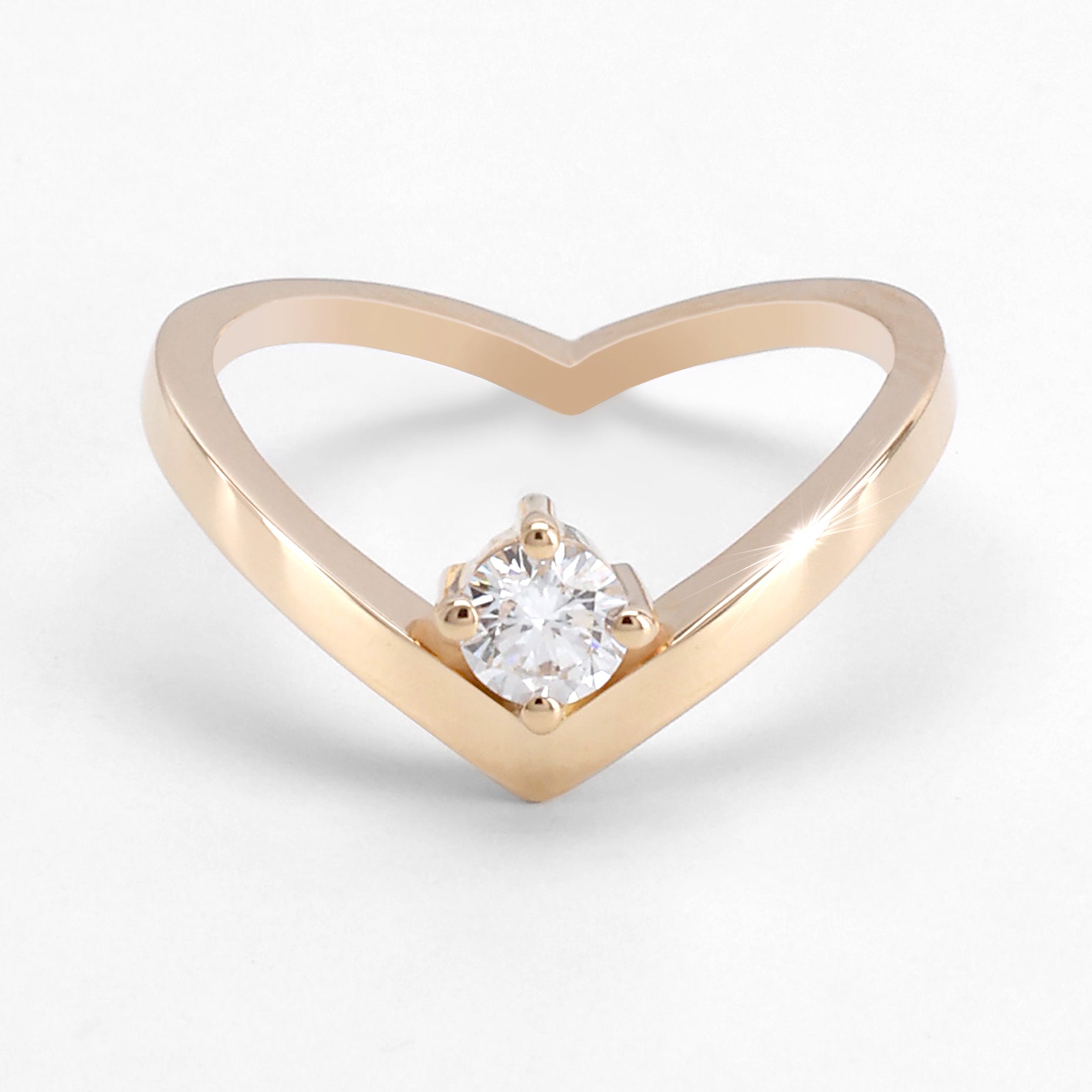 Solitaire 'V - Love' Diamants - Daniel de Guy