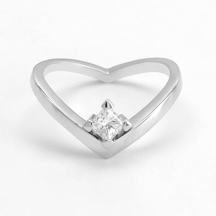 Solitaire 'V - Love' Diamants - Daniel de Guy